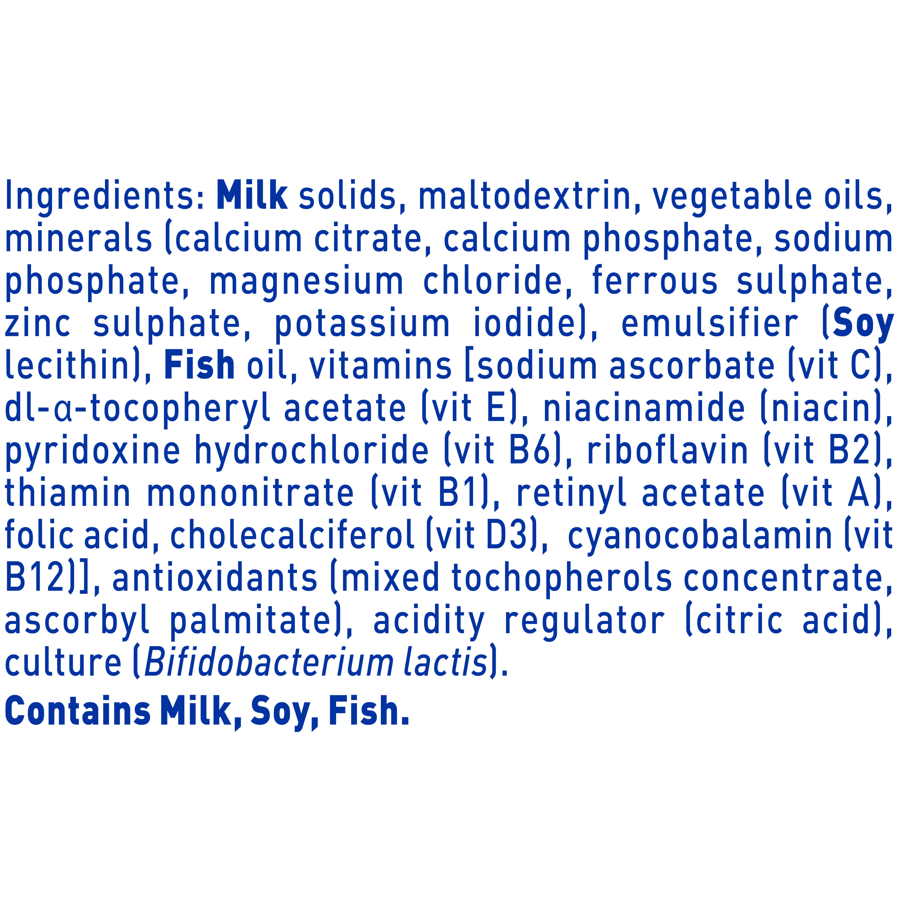 NAN OPTIPRO 3 Toddler Formula, From 1 Year  – 800g - Ingredients