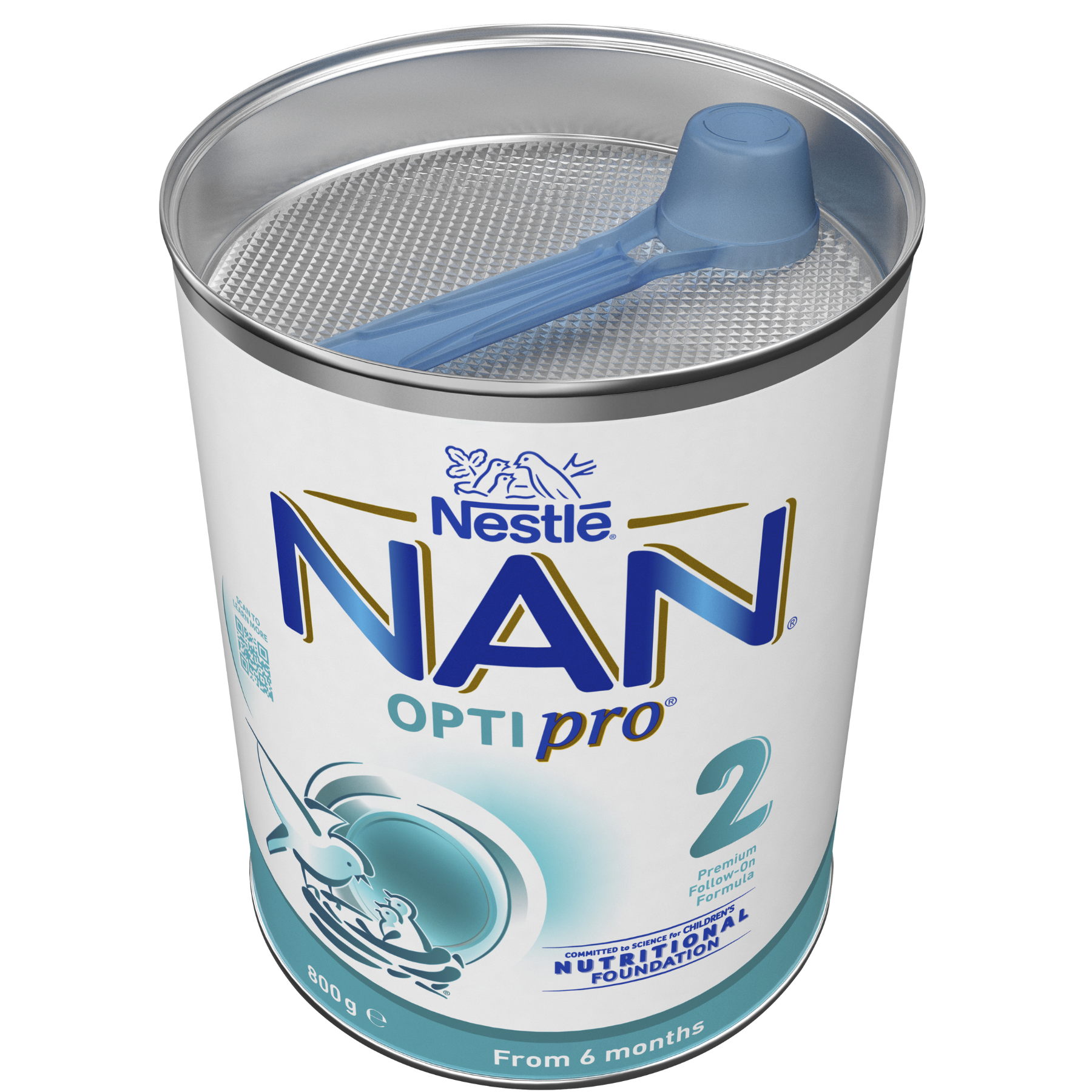 Nestlé NAN OPTIPRO 2 Stage 2 Formula 6-12 Months – 800g Lid off