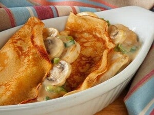 Chicken and Mushroom Crepes
