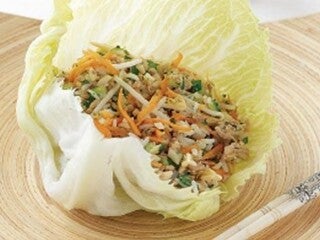 Asian Pork Salad in Lettuce Cups