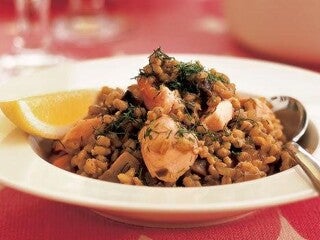 Barley Risotto with Trout