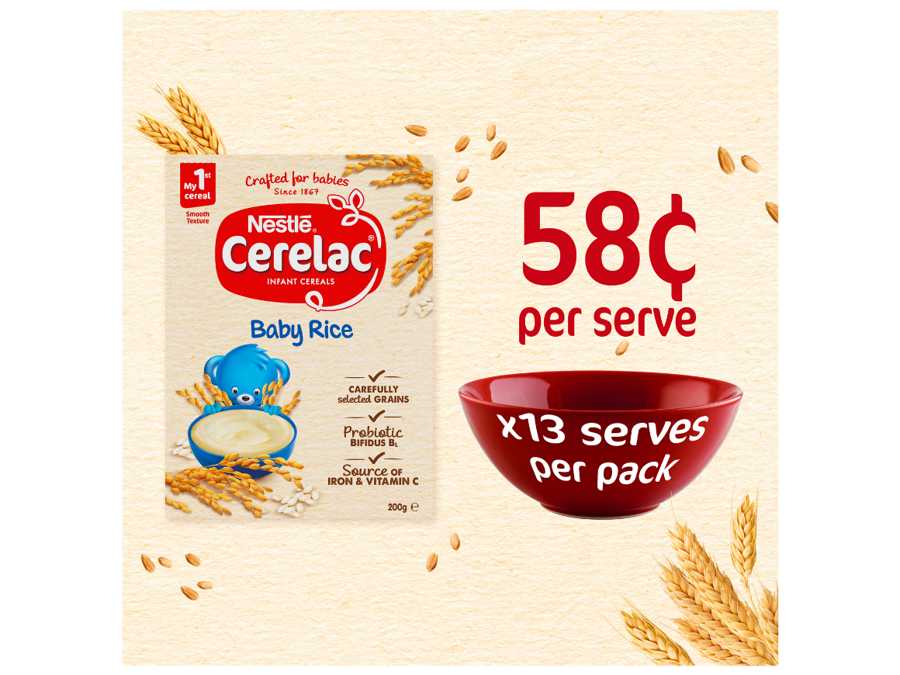 CERELAC Baby Rice - 58c per serve