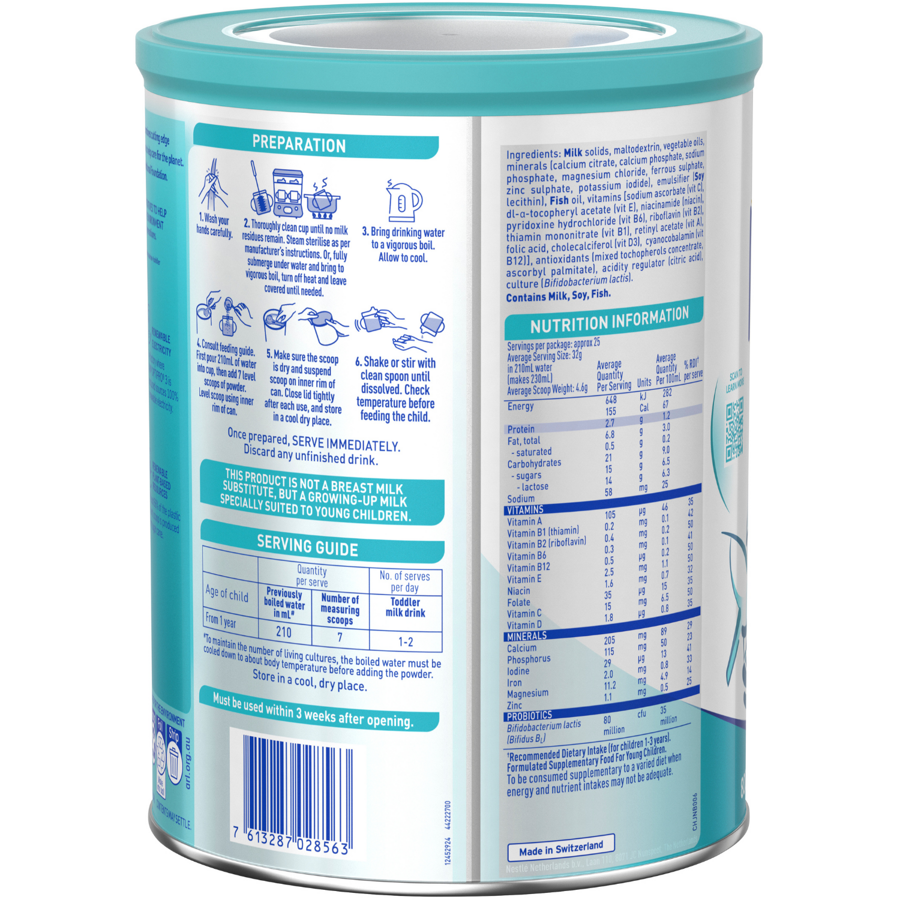 NAN OPTIPRO 3 Toddler Formula, From 1 Year  – 800g Back RHS