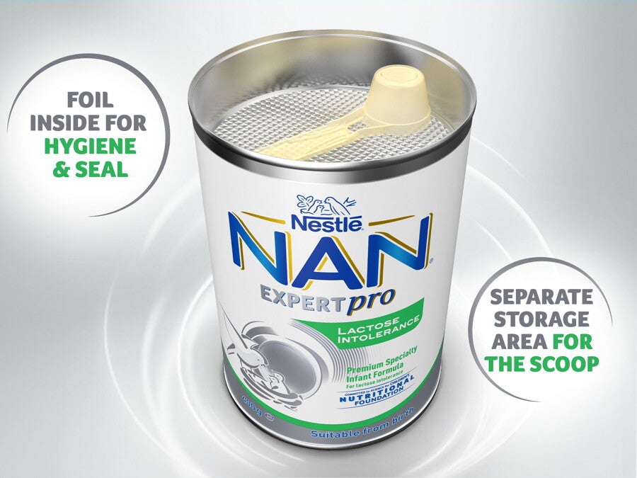 NAN EXPERTpro Lactose Intolerance 400g - separate storage area for the scoop