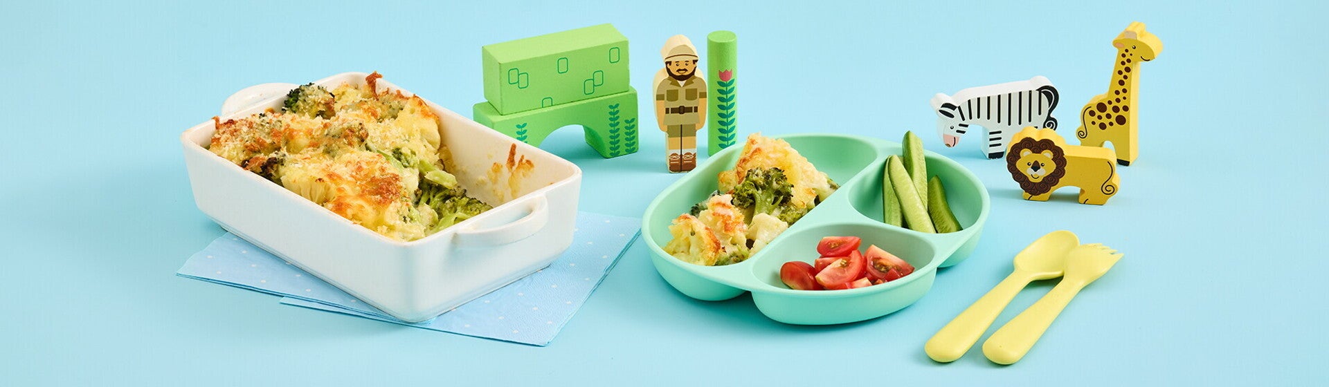 Broccoli and Cauliflower Cheese Bake Recipe