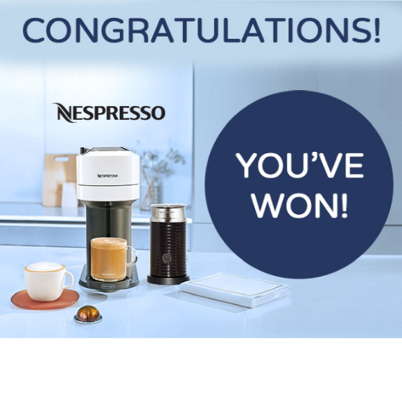 CWH Nespresso Promotion winner banner