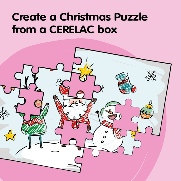 Create a Christmas Puzzle from a CERELAC box 0