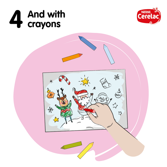 Create a Christmas Puzzle from a CERELAC box 4