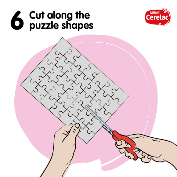Create a Christmas Puzzle from a CERELAC box 6