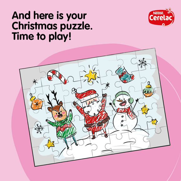 Create a Christmas Puzzle from a CERELAC box Z
