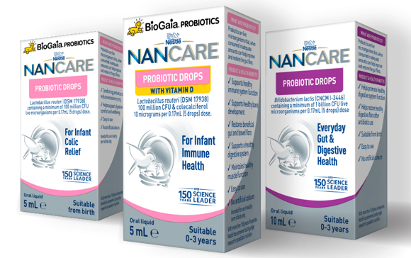 nan care probiotic drops range