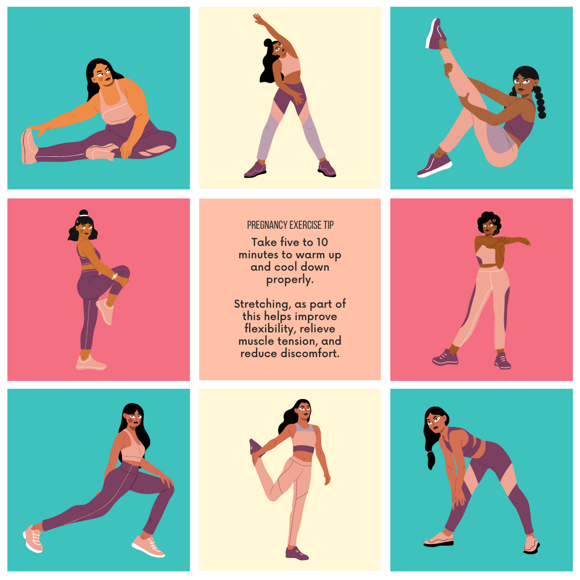 Stretching positions chart