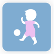 toddler kicking ball animation